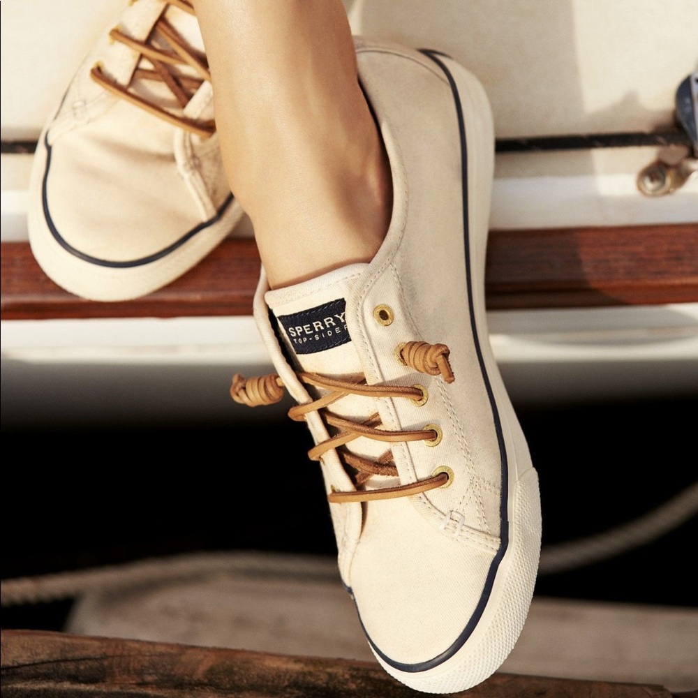 Sperry Seacoast Shoes - Beige/tan